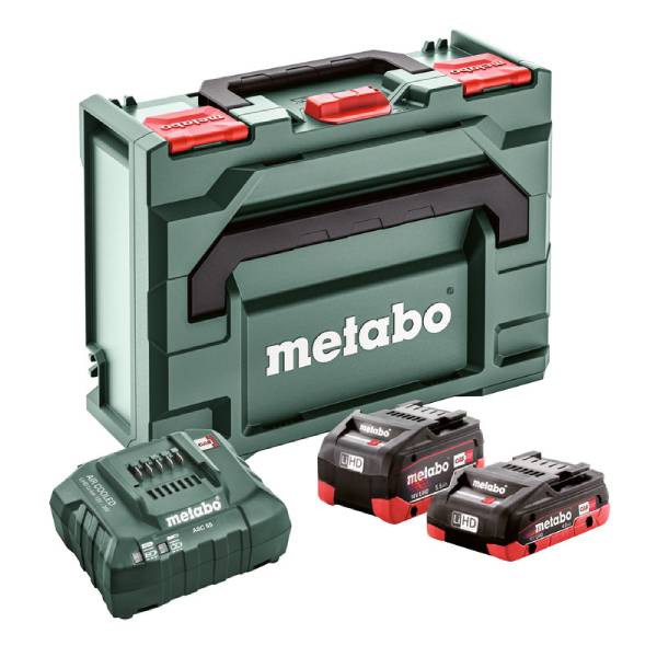 Metabo 18V Basic Set LiHD 1x4.0 + 1x5.5Ah + punjač ASC 55