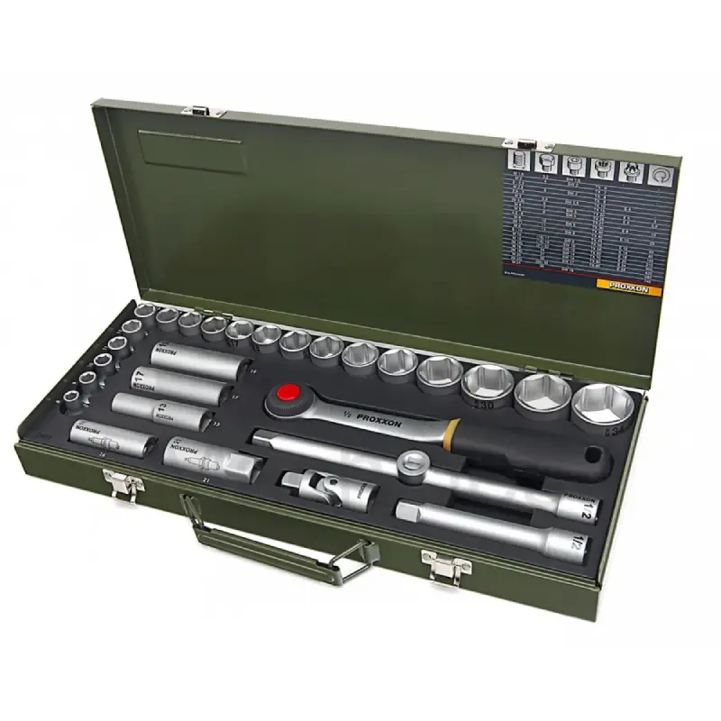 29-delna garnitura nasadnih ključeva sa 1/2" čegrtaljkom - Proxxon