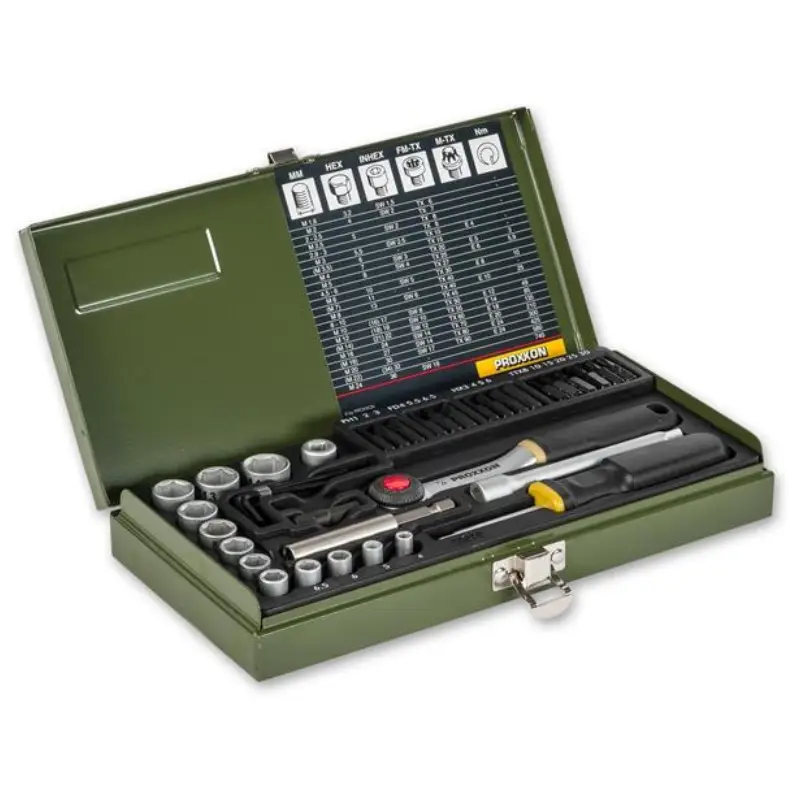39-delna garnitura odvijača sa čegrtaljkom 1/4" i magnetnim držačem - Proxxon