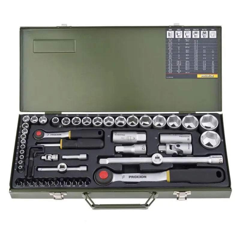 56-delna garnitura nasadnih ključeva sa 1/2" i 1/4" čegrtaljkom - Proxxon