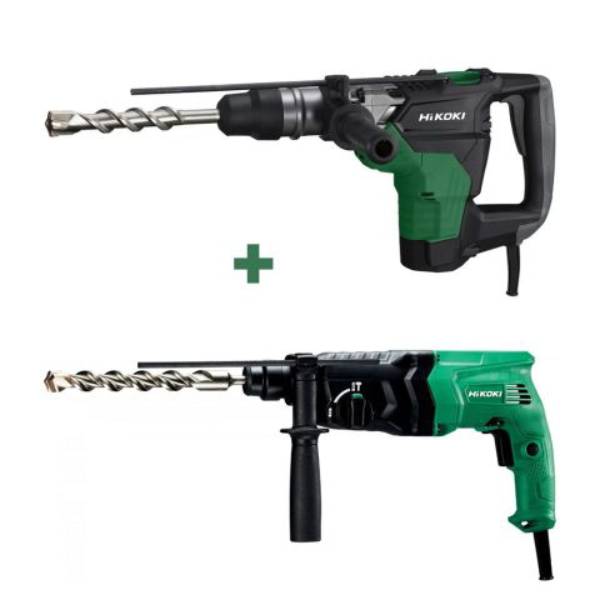 Elektro-pneumatski SDS-max čekić DH40MC + SDS-plus čekić DH24PH2 - Hikoki